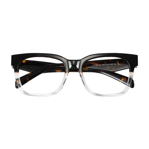 Rectangle Tortoiseshell/Clear Eyeglasses
