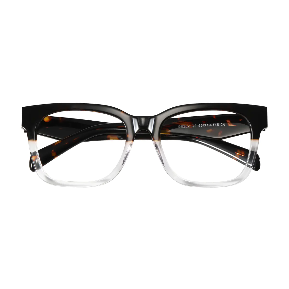 Rectangle Tortoiseshell/Clear Eyeglasses