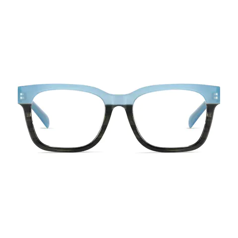Rectangle Black/Blue Eyeglasses