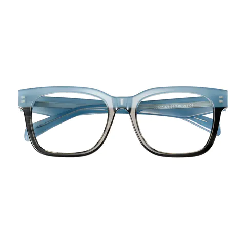 Rectangle Black/Blue Eyeglasses