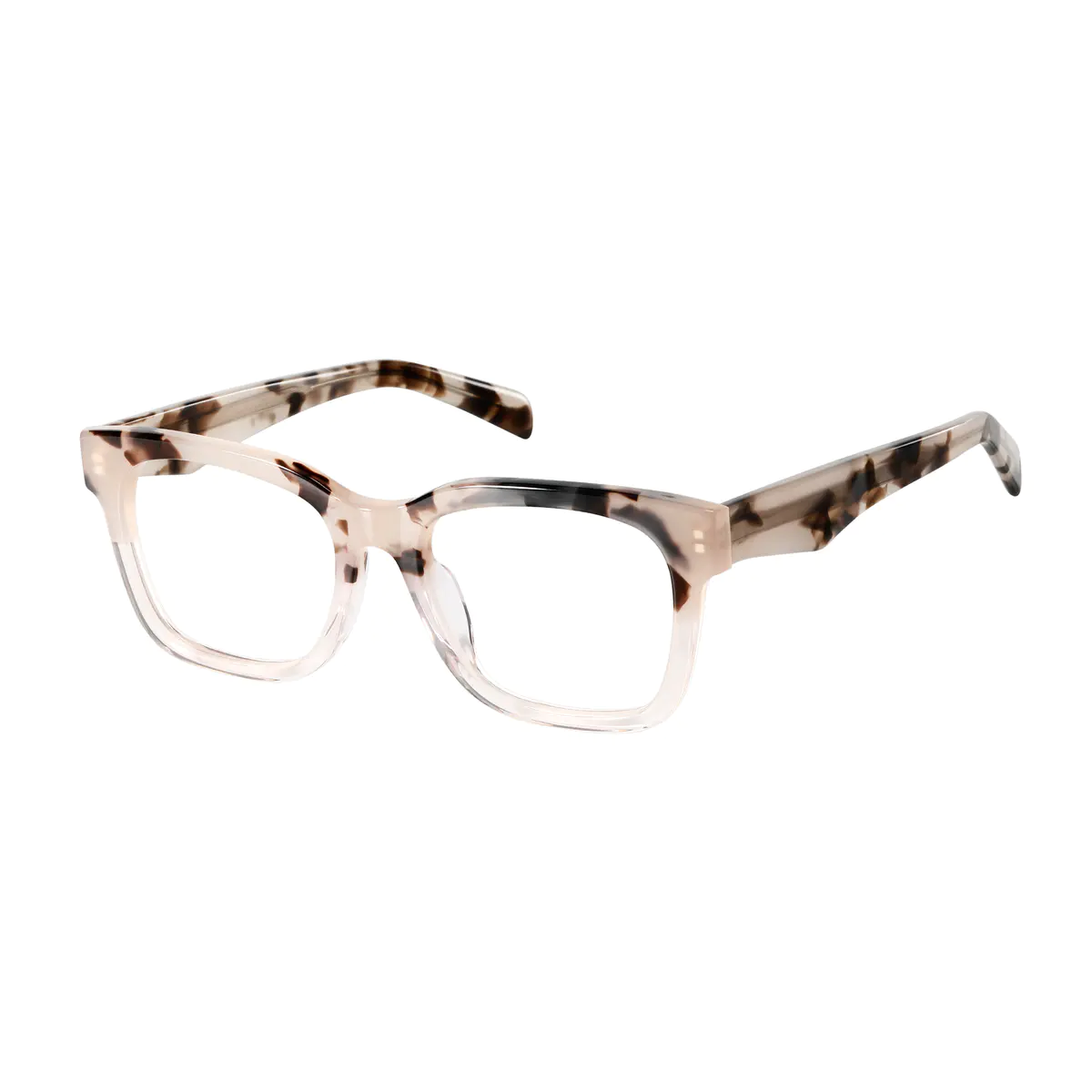 Rectangle Tortoiseshell/Pink Eyeglasses