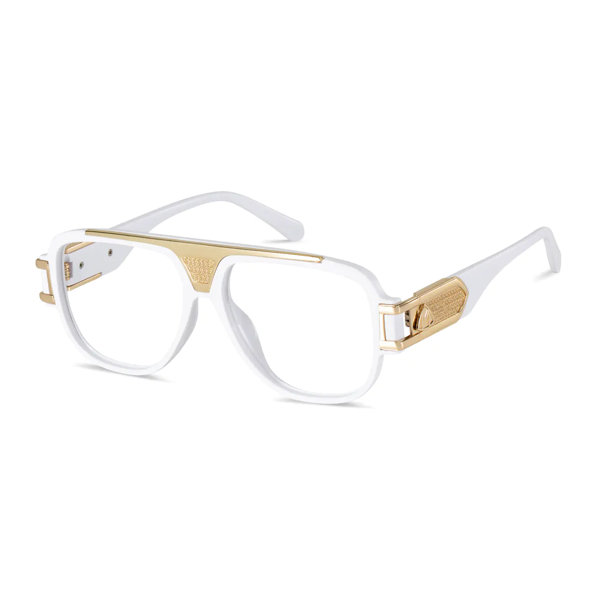 Aviator White Eyeglasses