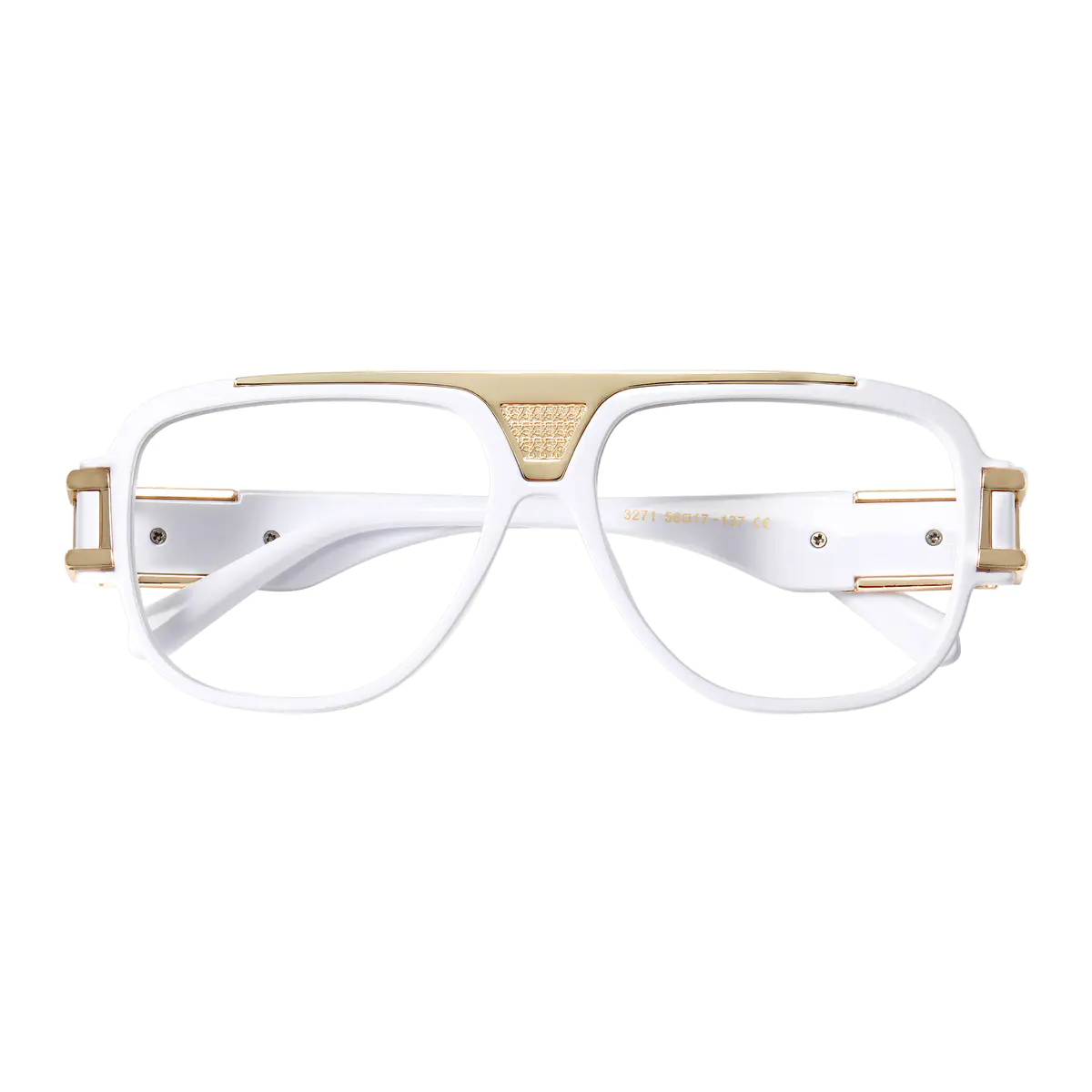 Aviator White Eyeglasses