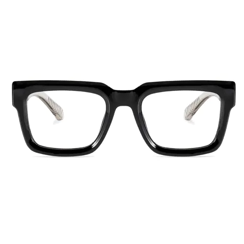 Rectangle Black/Clear Eyeglasses