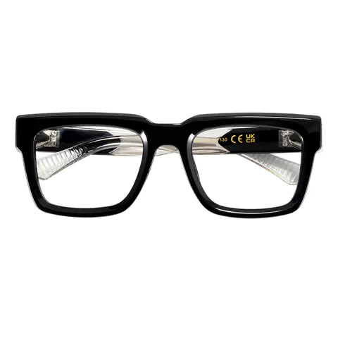 Rectangle Black/Clear Eyeglasses