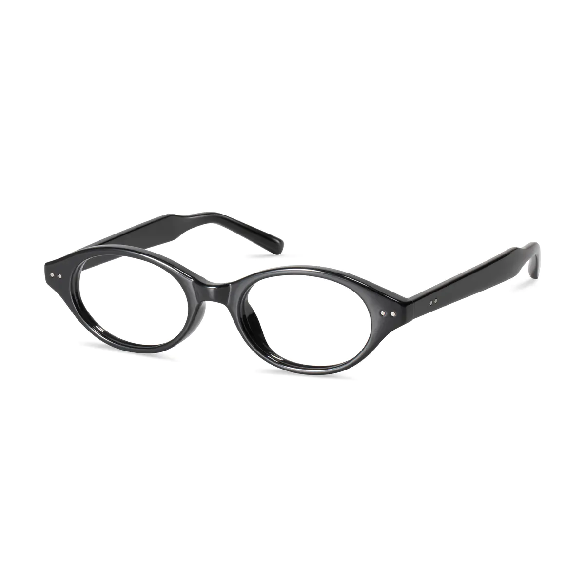 Oval Black Eyeglasses