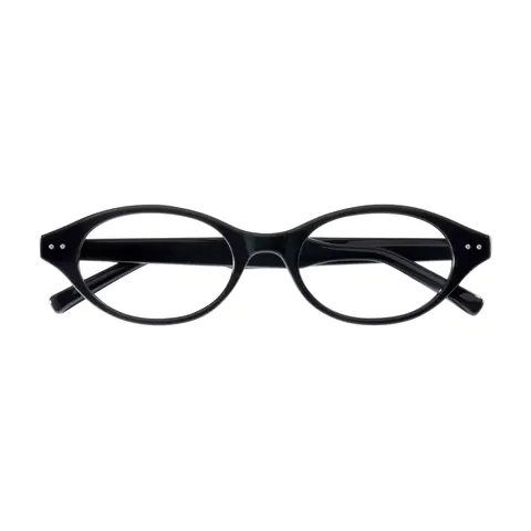 Oval Black Eyeglasses