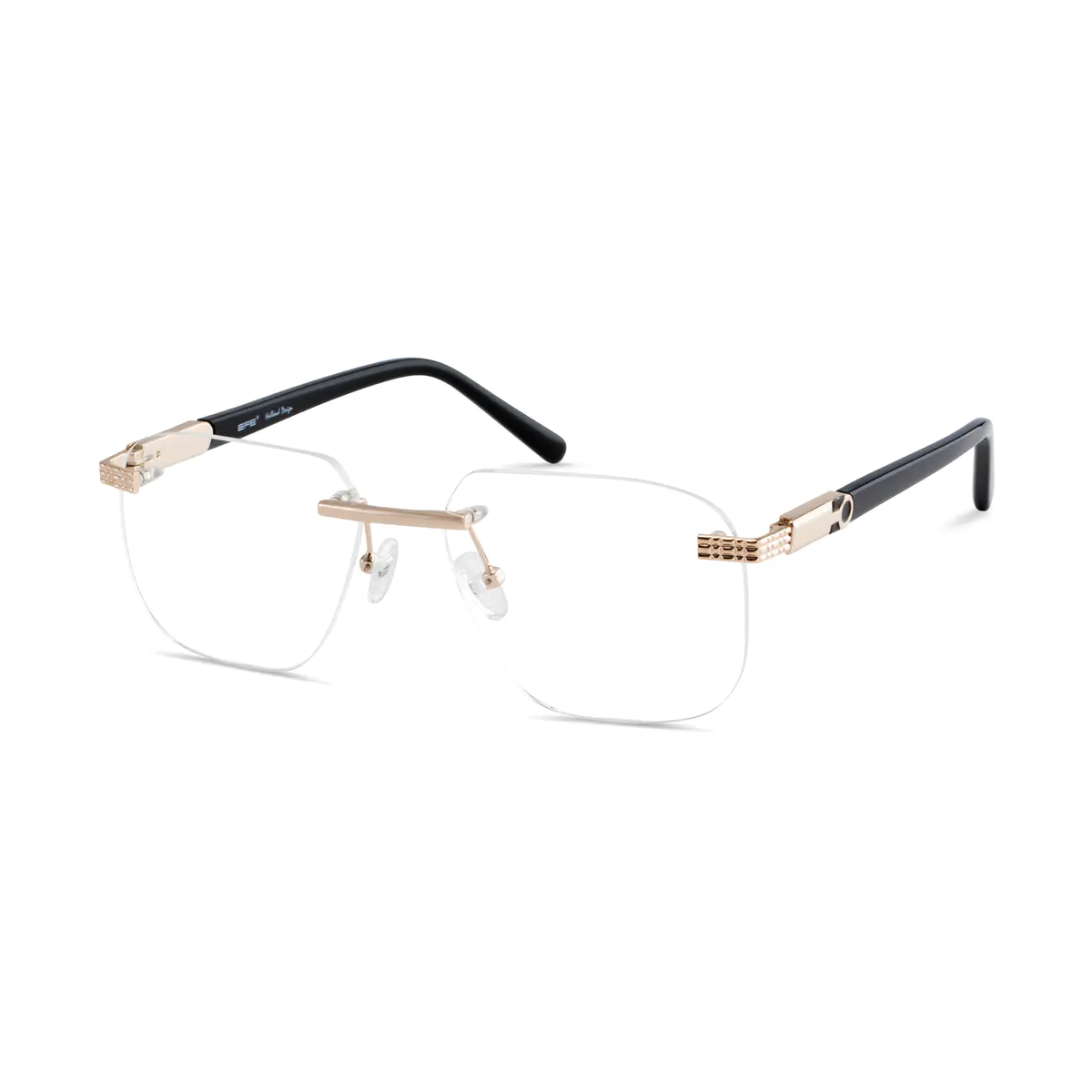 Rectangle Gold Eyeglasses