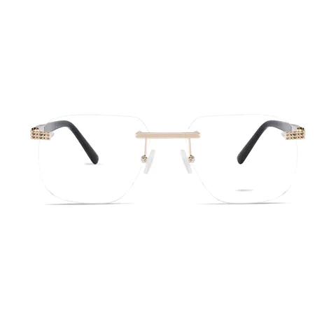Rectangle Gold Eyeglasses