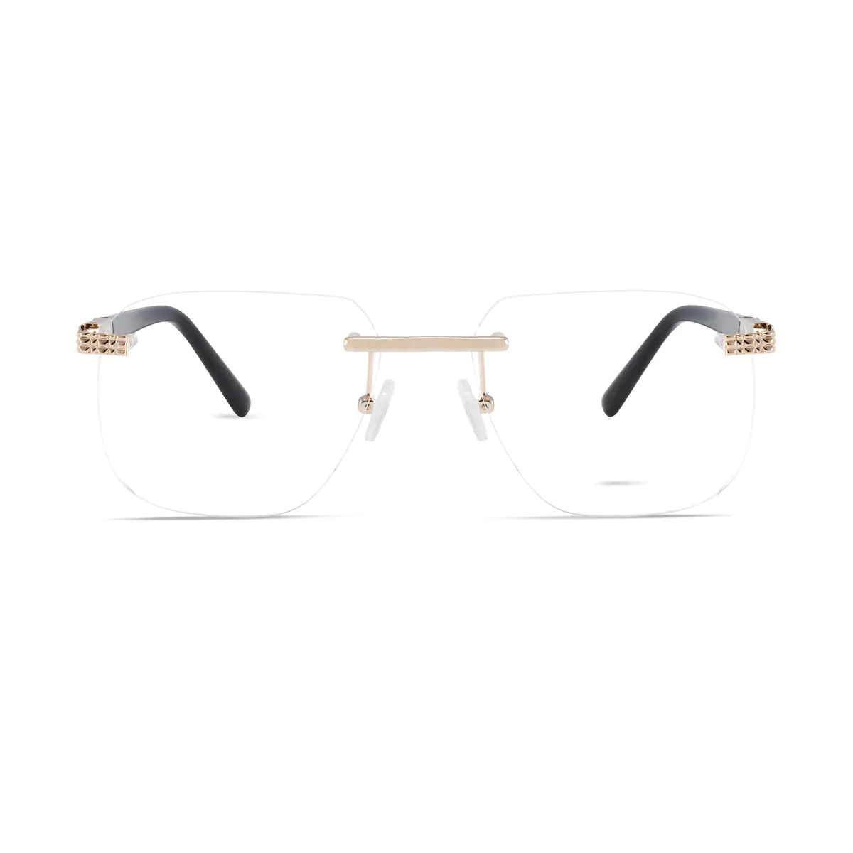Rectangle Gold Eyeglasses