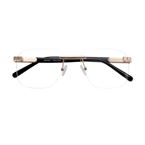 Rectangle Gold Eyeglasses