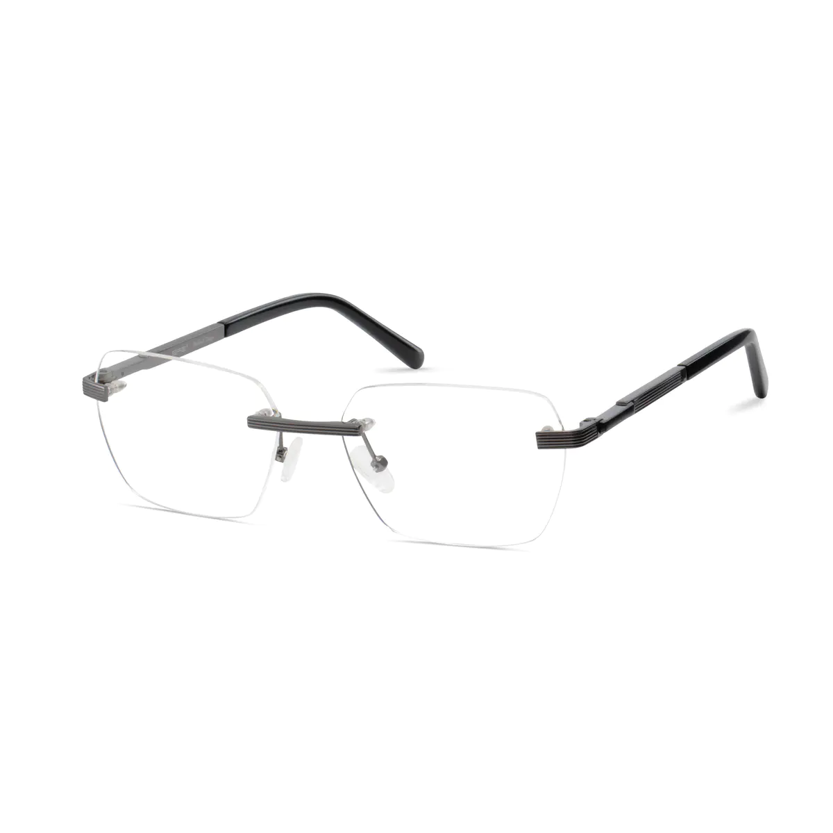 Rectangle Grey Eyeglasses