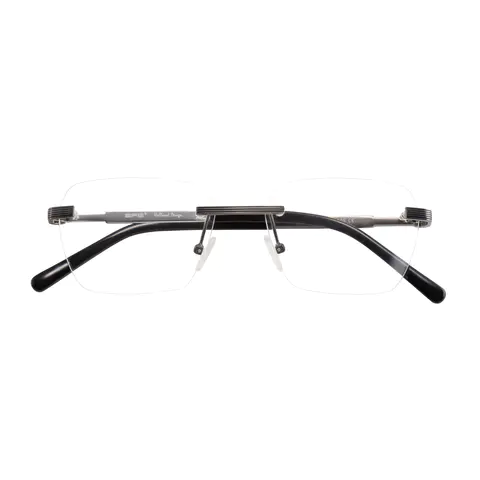 Rectangle Grey Eyeglasses