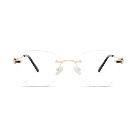 Oval Gold Eyeglasses