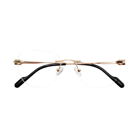 Oval Gold Eyeglasses