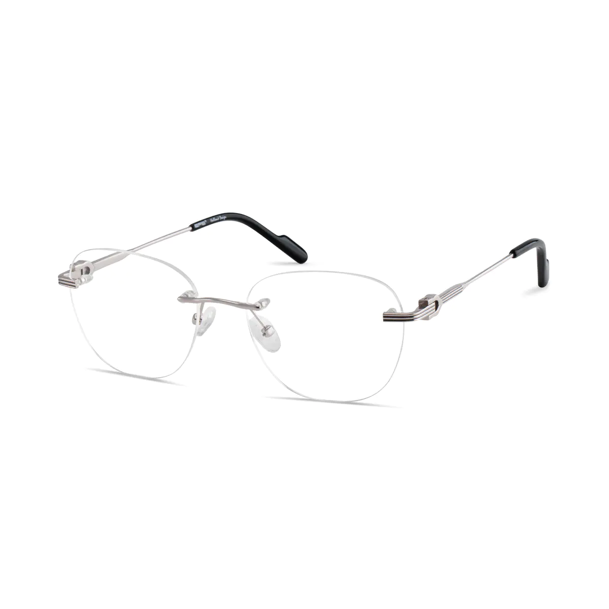 Oval Silver Eyeglasses