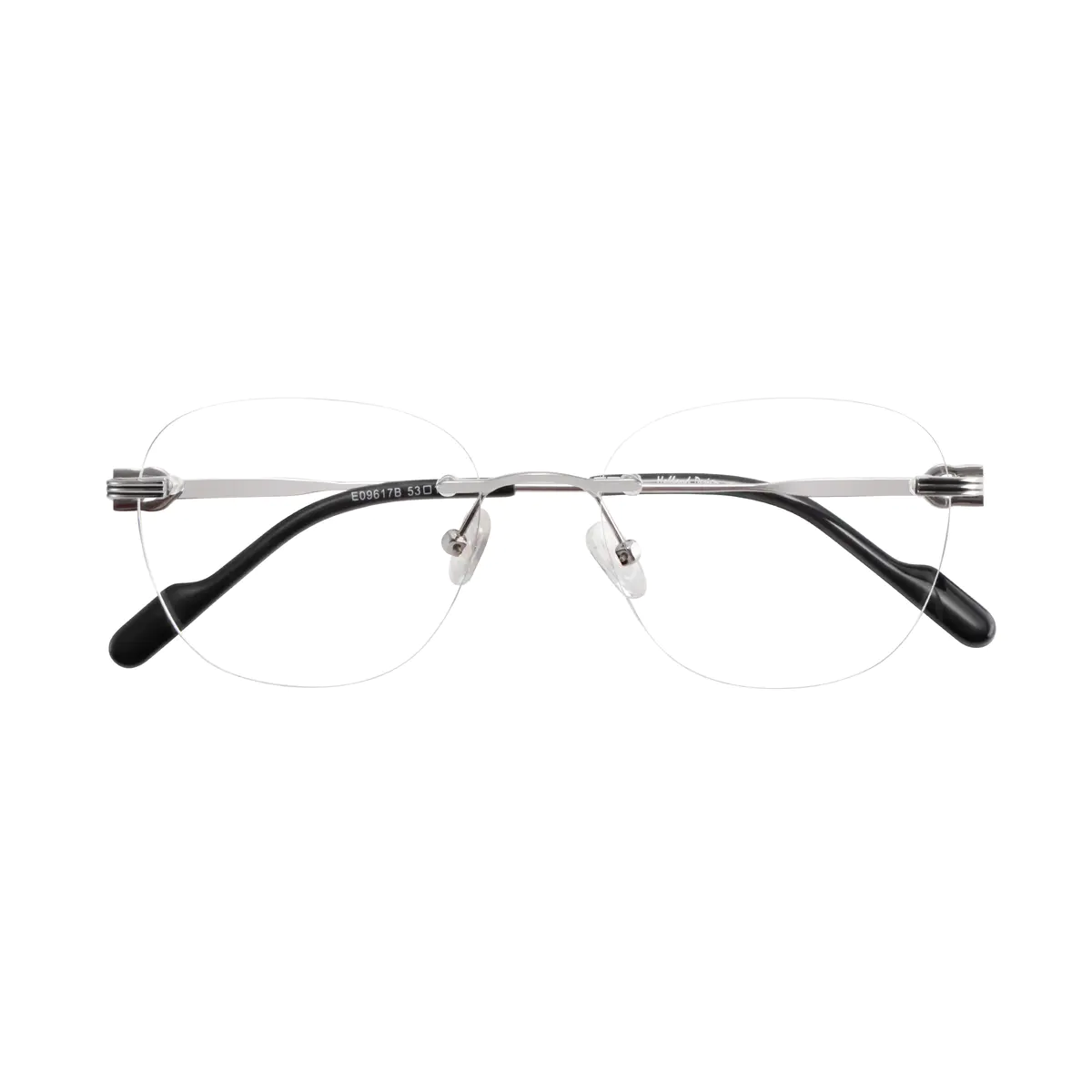 Oval Silver Eyeglasses