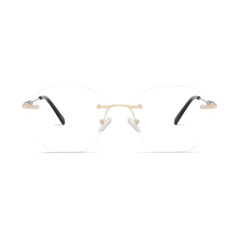 Square Gold Eyeglasses