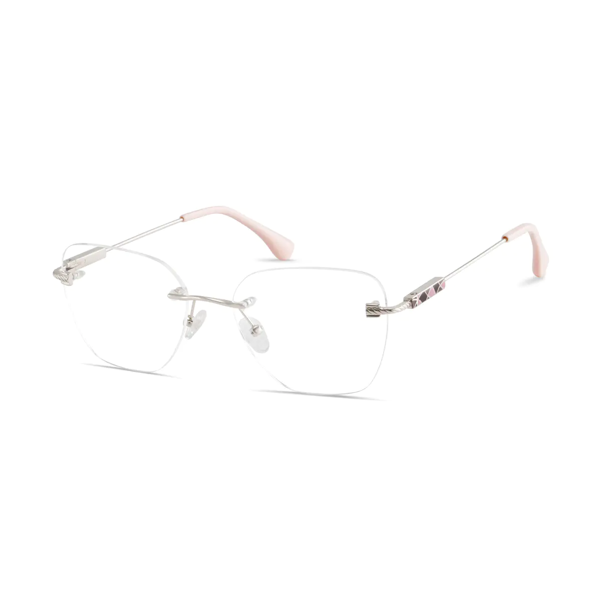 Square Pink Eyeglasses