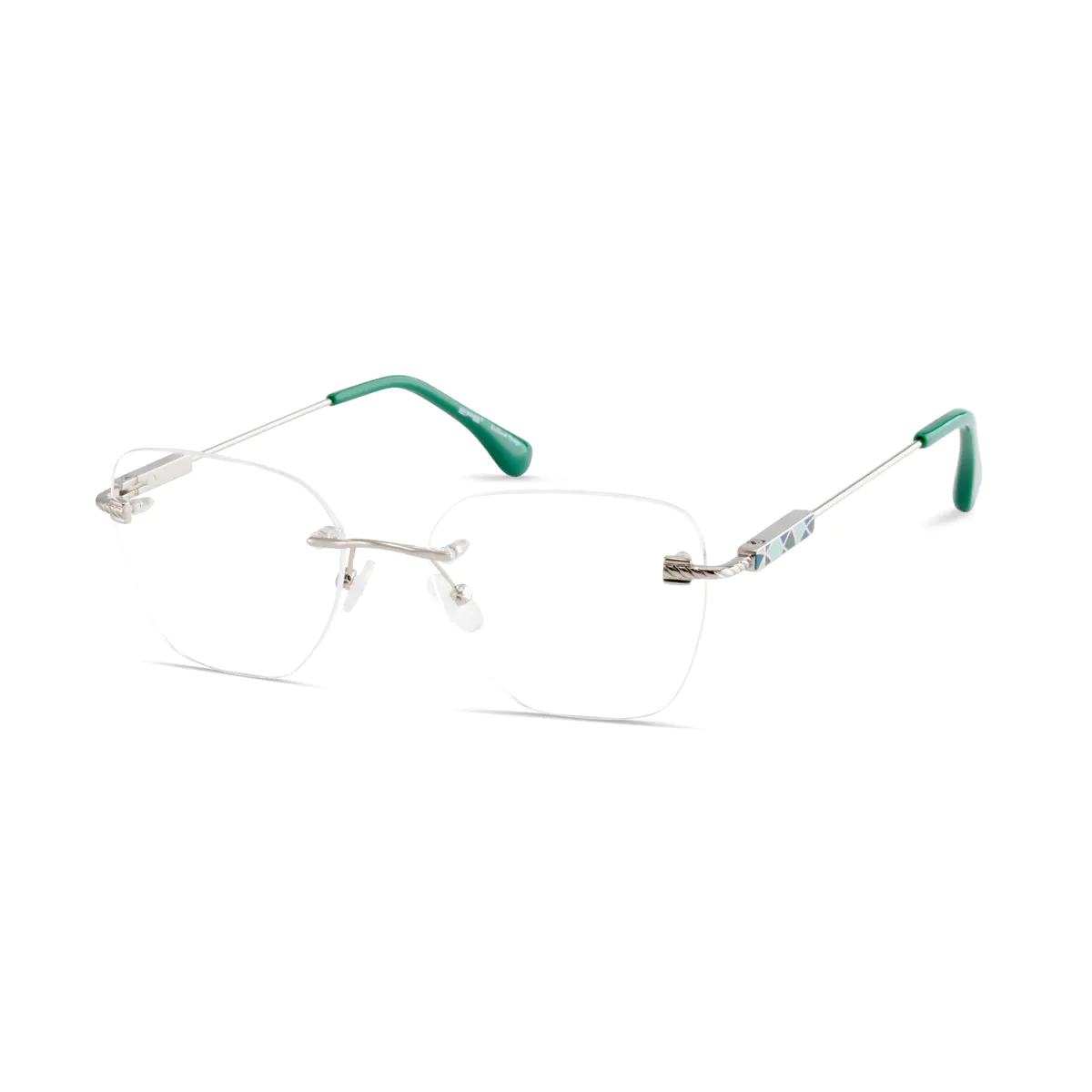 Square Green Eyeglasses
