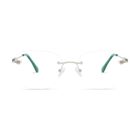 Square Green Eyeglasses
