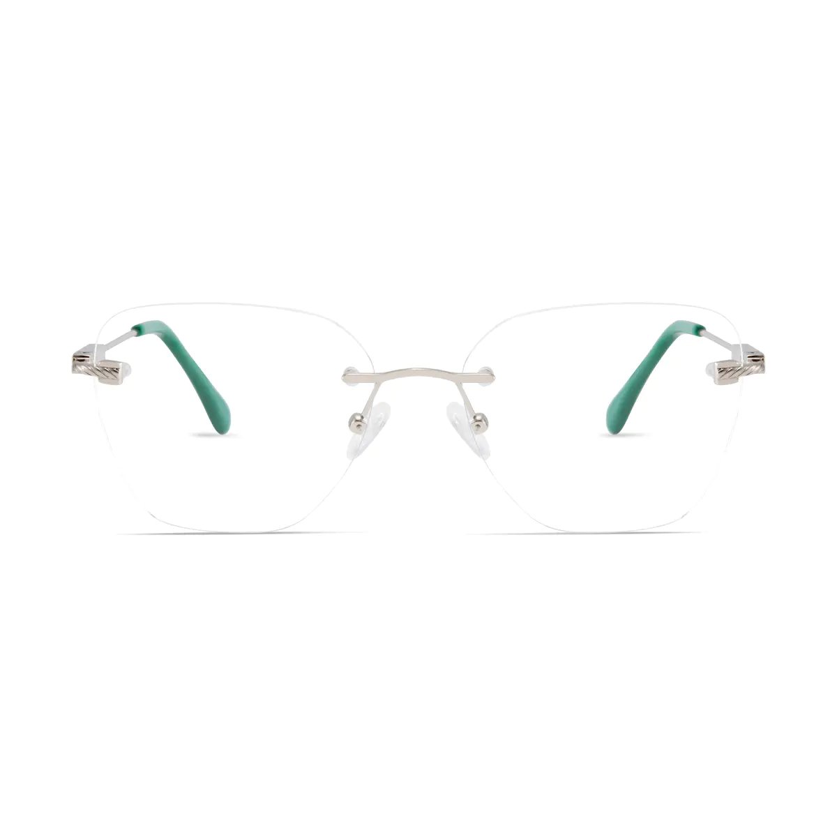 Square Green Eyeglasses
