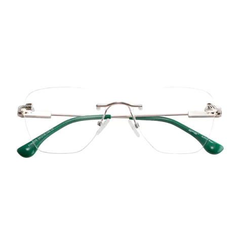 Square Green Eyeglasses