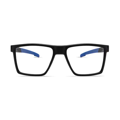 Rectangle Blue Eyeglasses