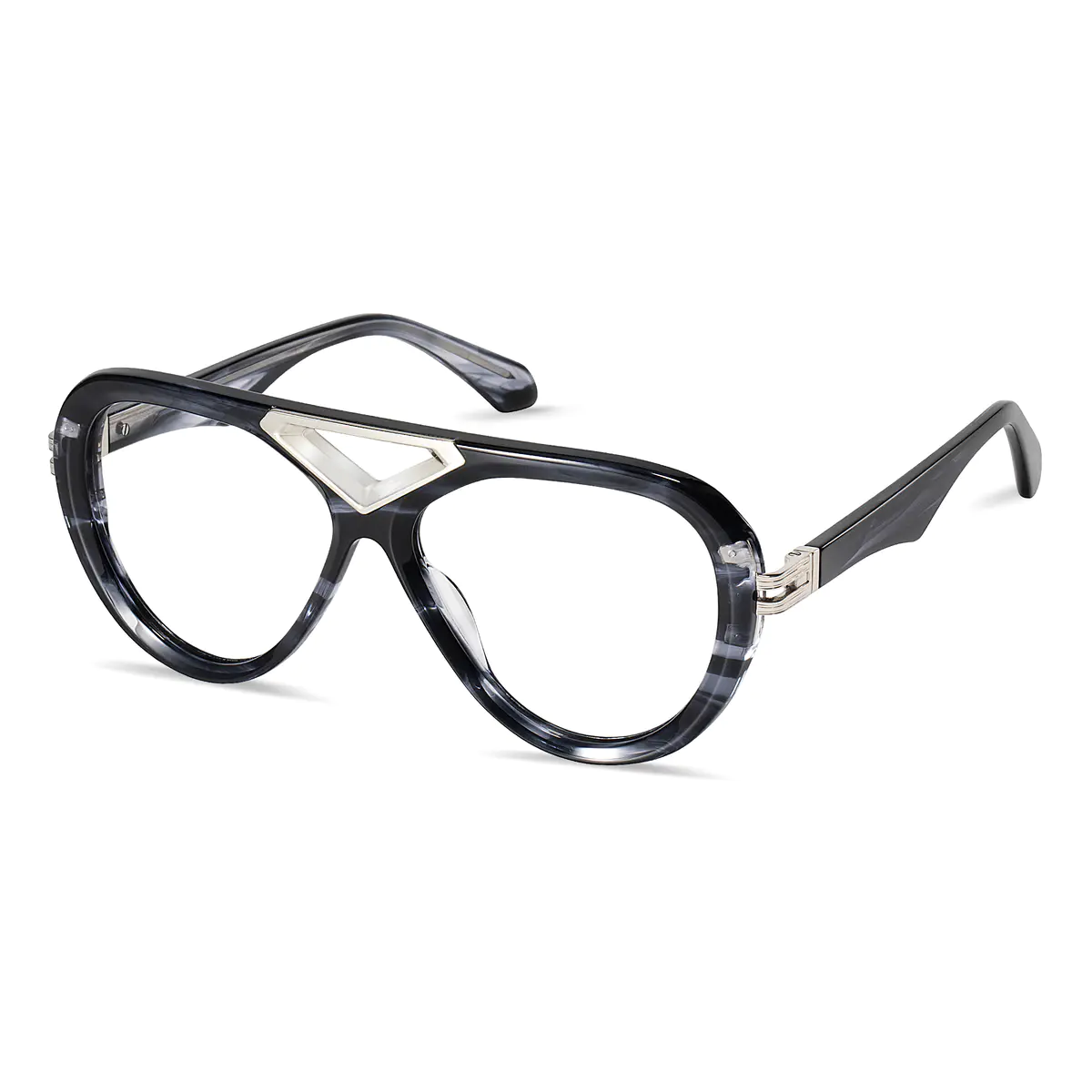 Aviator Grey Eyeglasses