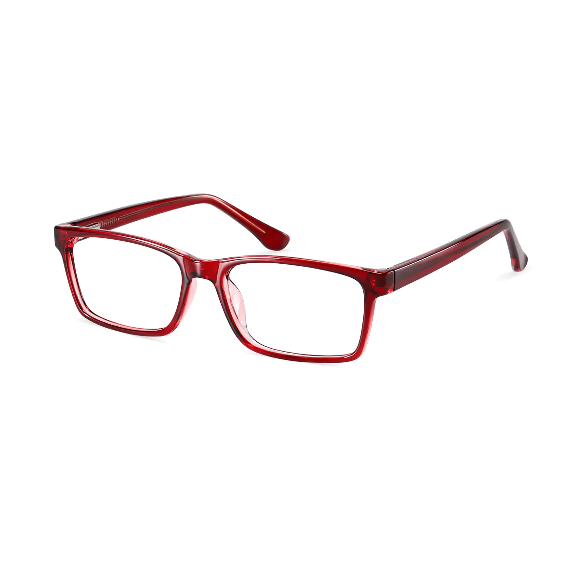 Rectangle Red Eyeglasses
