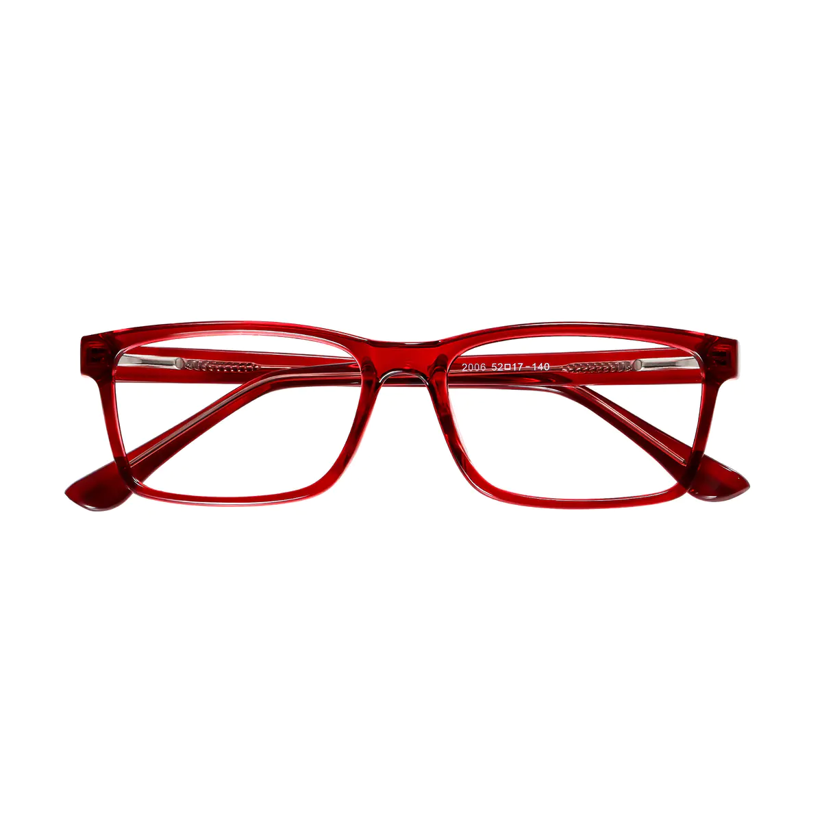 Rectangle Red Eyeglasses