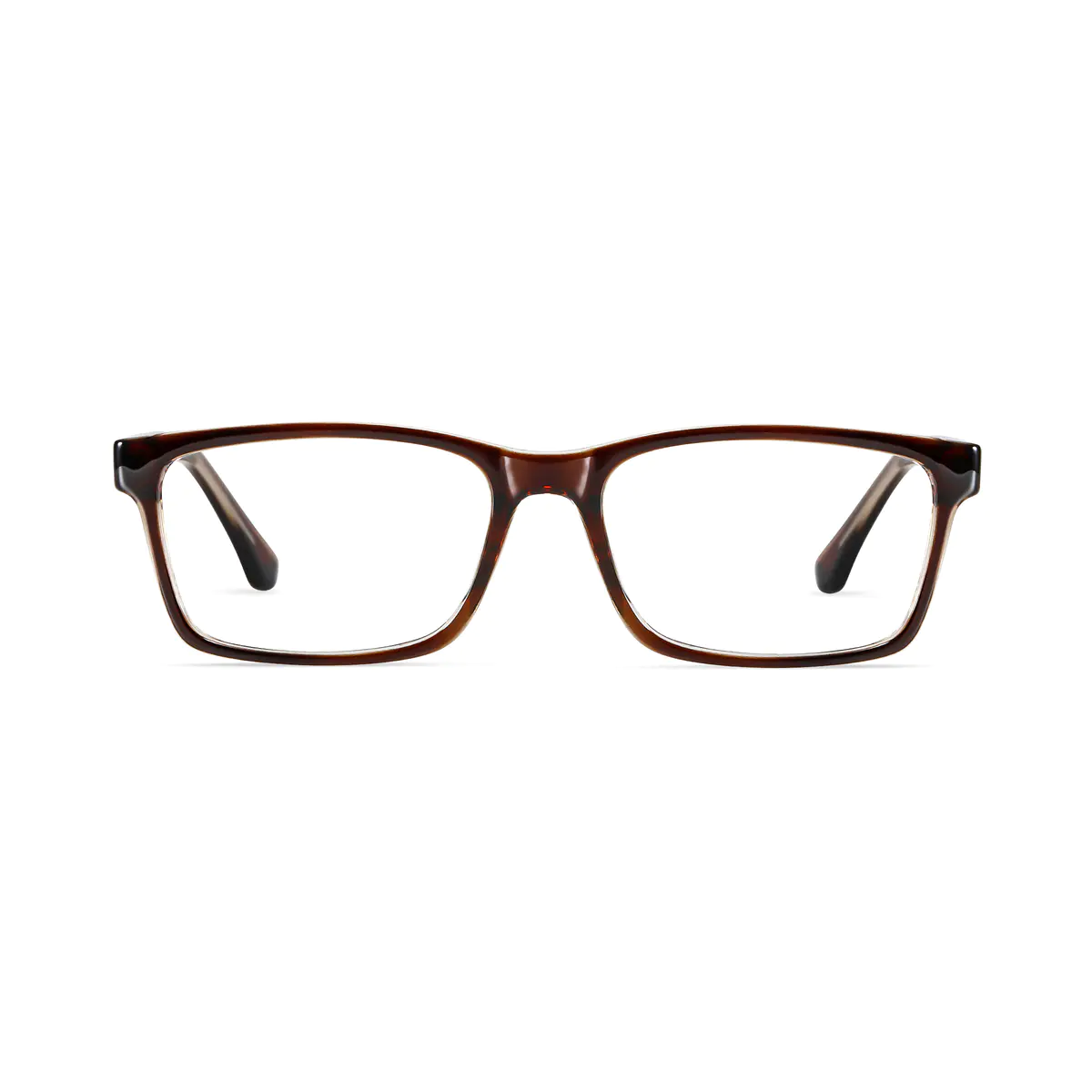 Rectangle Brown Eyeglasses