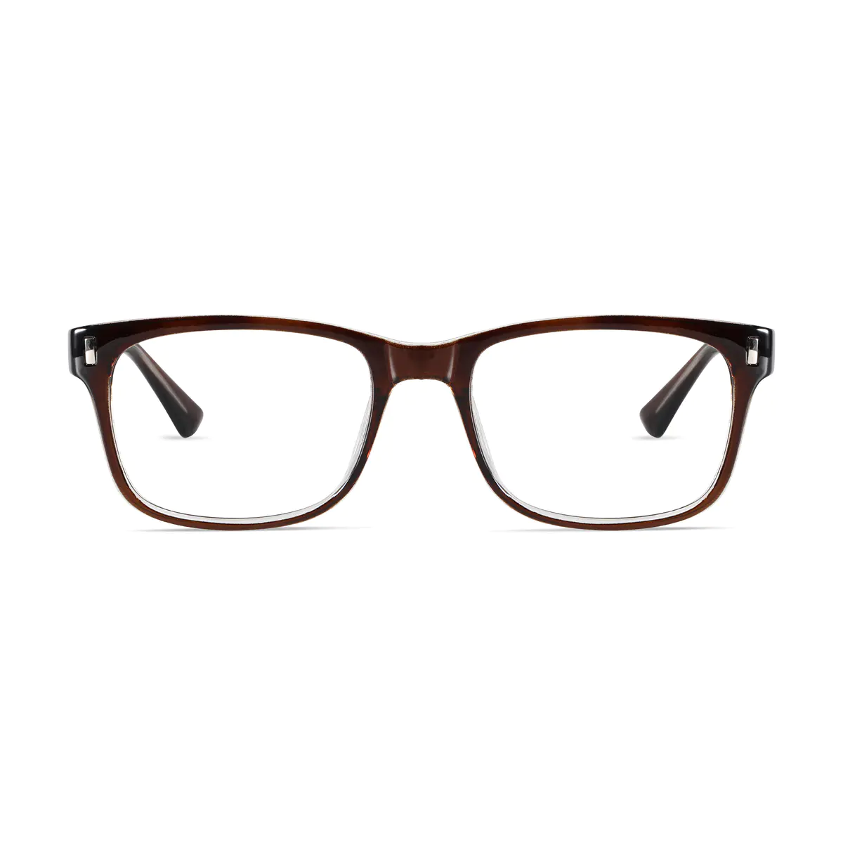 Rectangle Brown Eyeglasses