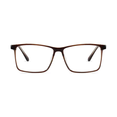 Rectangle Brown Eyeglasses