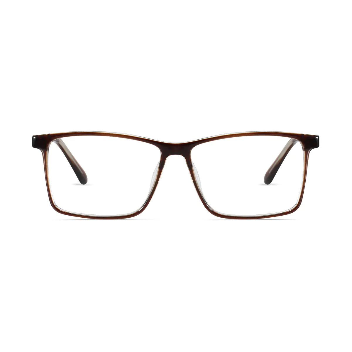 Rectangle Brown Eyeglasses