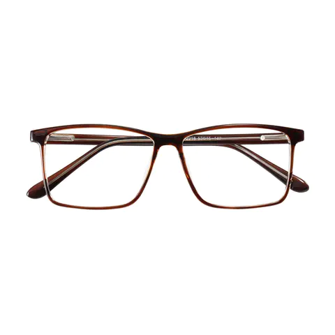 Rectangle Brown Eyeglasses