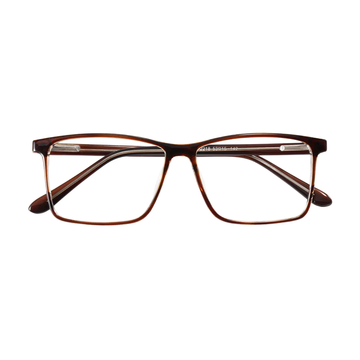 Rectangle Brown Eyeglasses