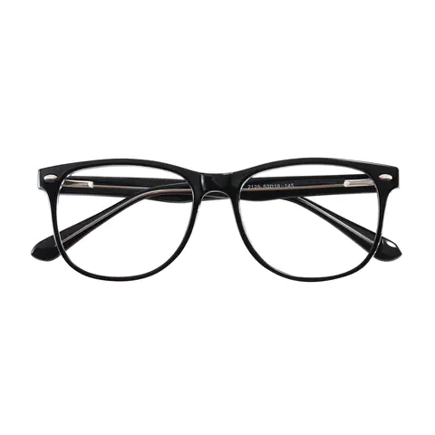 Oval Black Eyeglasses