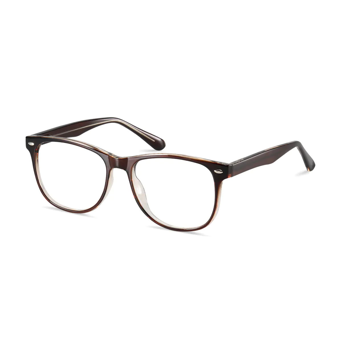 Oval Brown Eyeglasses