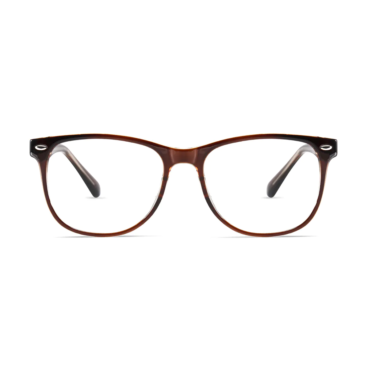 Oval Brown Eyeglasses