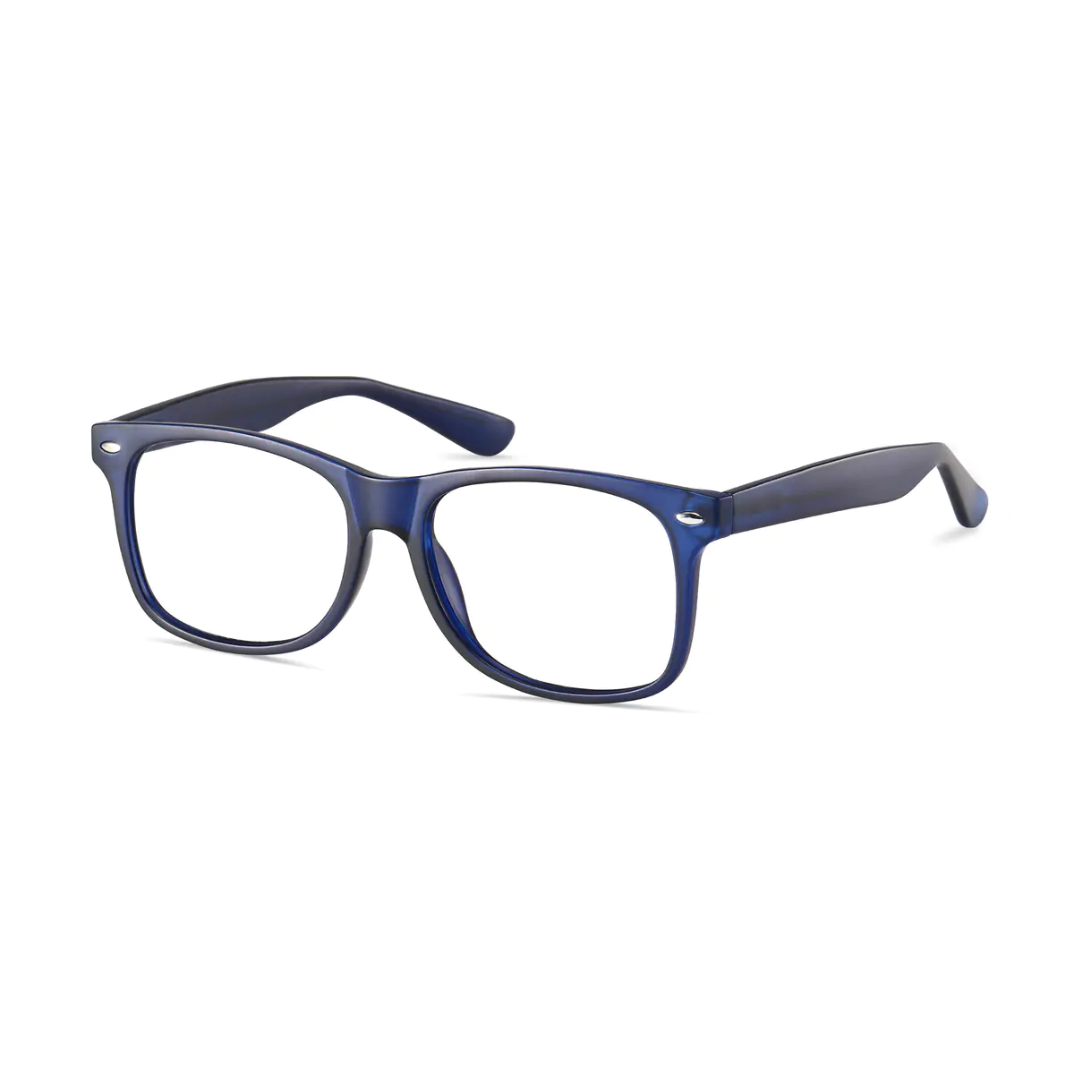 Rectangle Blue Eyeglasses
