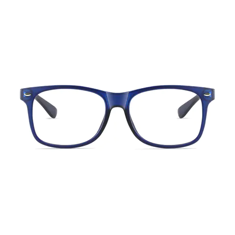Rectangle Blue Eyeglasses