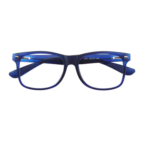 Rectangle Blue Eyeglasses