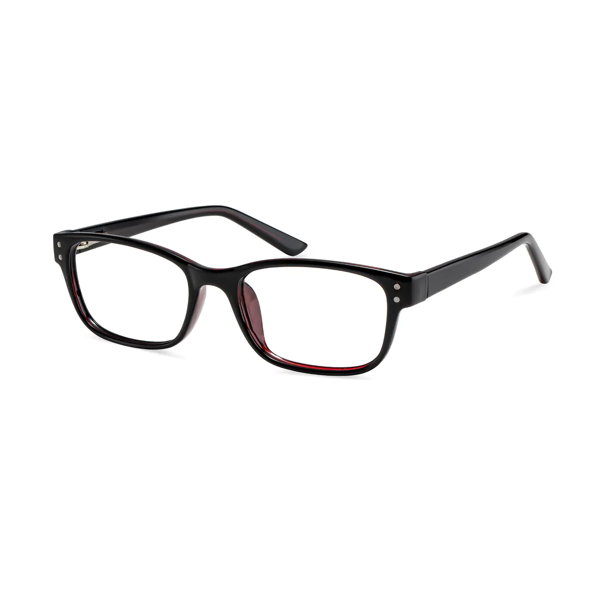 Rectangle Black/Red Eyeglasses