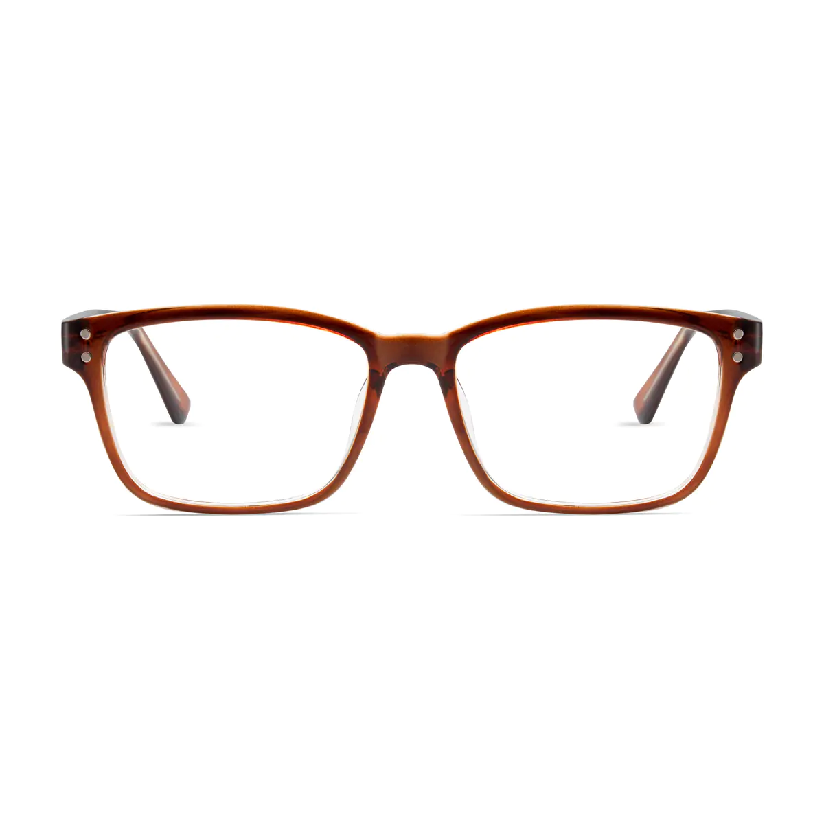 Rectangle Brown Eyeglasses
