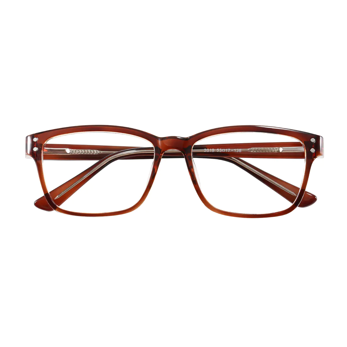 Rectangle Brown Eyeglasses