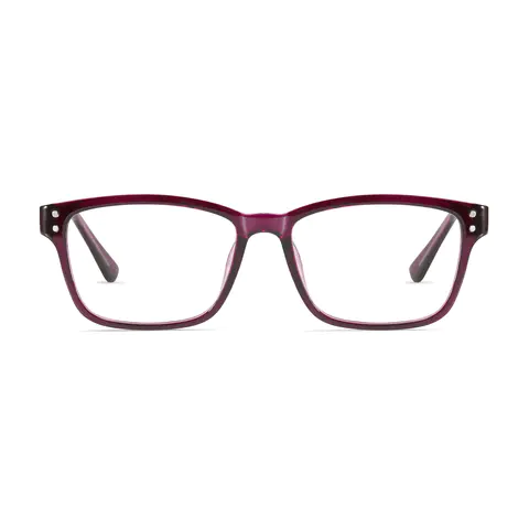 Rectangle Purple Eyeglasses
