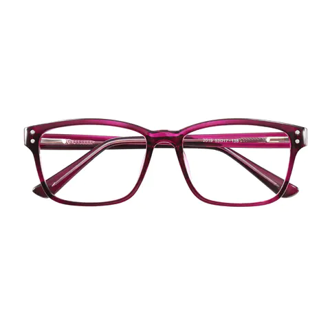 Rectangle Purple Eyeglasses