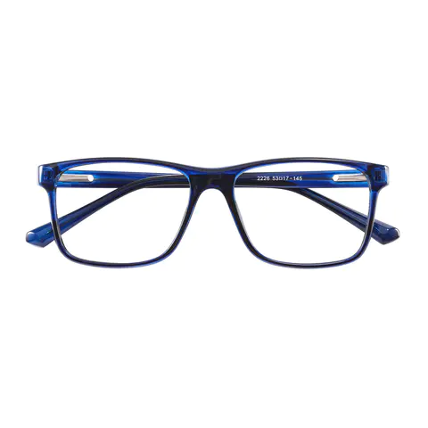 Rectangle Tortoiseshell/Blue Eyeglasses