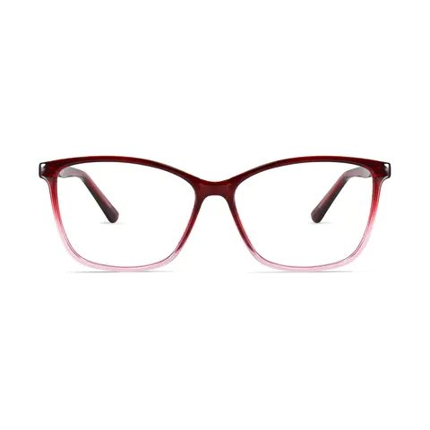 Square Red Eyeglasses
